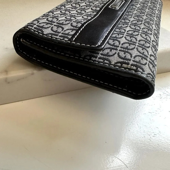 Fossil Vintage Signature Canvas/Leather Large Wallet - Picture 8 of 9